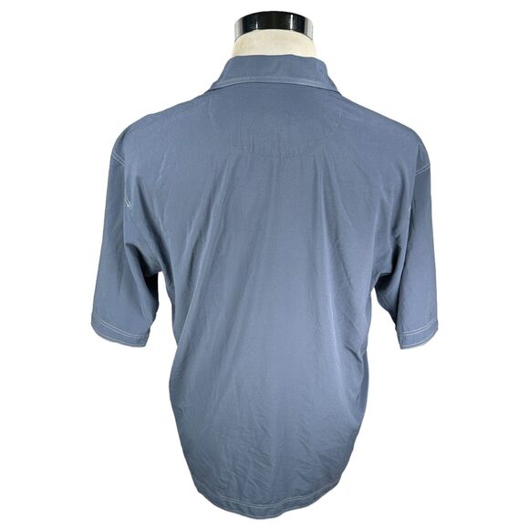Nike Tiger Woods Polo Shirt Mens Medium Blue Stretch Golf DRI-FIT Short Sleeve - Picture 4 of 9